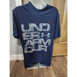 Under Armour Mens Heatgear Navy Blue & Gray Shirt Size Medium